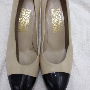 Salvatore Ferragamo two tone pumps
